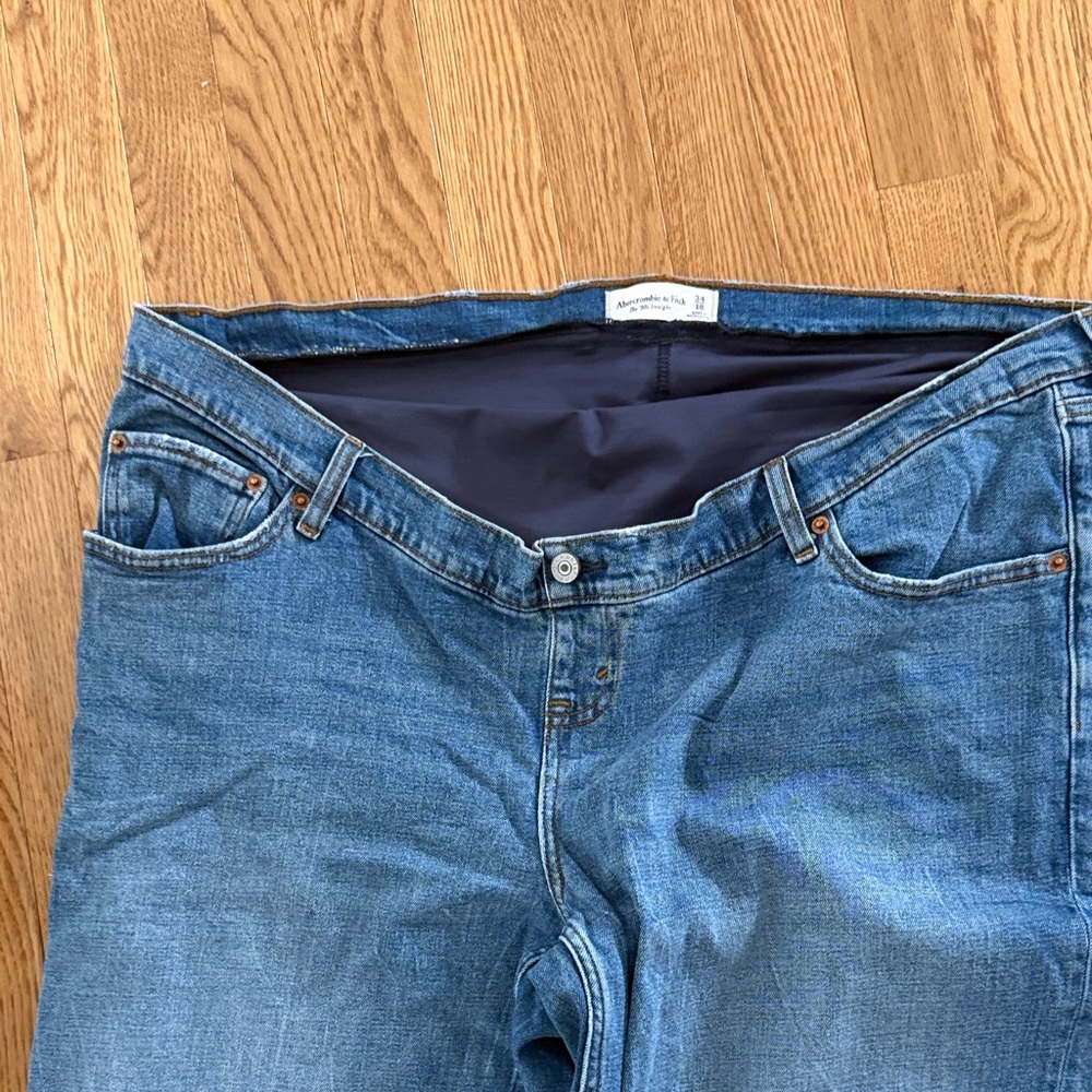 Abercrombie & Fitch Maternity Classic Blue Straight Leg Jeans